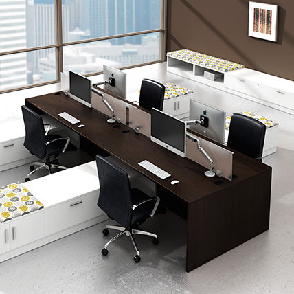 开放式办公桌 - MODERN - Office Furniture Group - 现代风格 / 层压材料 / 转角