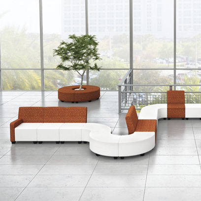 组合式软包长凳 - VERSA - Office Furniture Group - 现代风格 / 布料 / 皮质