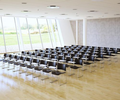 现代风格会议椅 - DPARAB3BLS - HOWE - 室内 / 塑料 / 金属桌脚