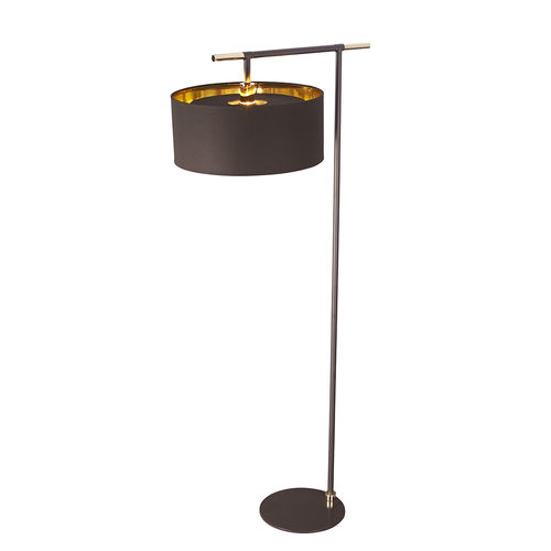 落地灯 - BALANCE - Elstead Lighting Ltd - 抛光黄铜 / 布料 / 丙烯塑料