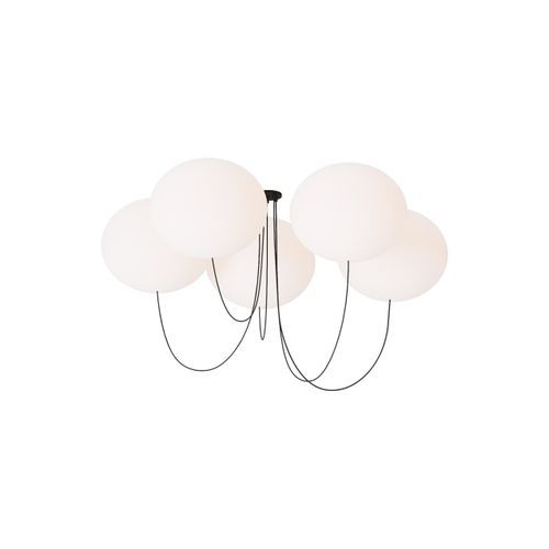 现代风格枝形吊灯 - HELIUM X-LARGE  - TECH LIGHTING - 玻璃 / 钢 / 5灯泡