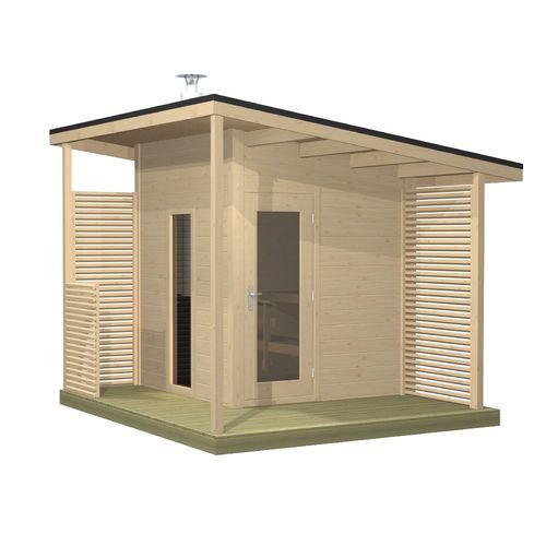 芬兰桑拿房 - Solide Compact - HARVIA - 家用 / 云衫木 / 用于室外