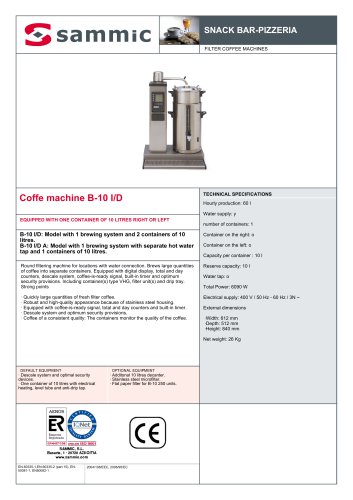 Coffe machine B-10 I/D