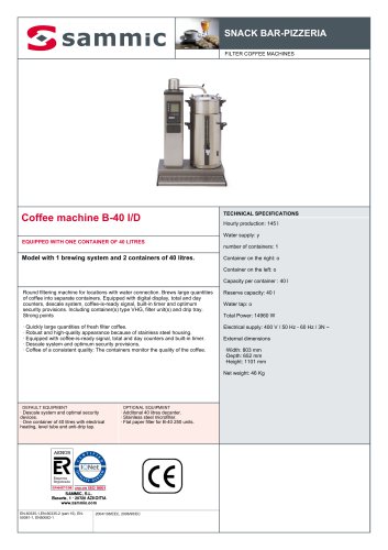 Coffee machine B-40 I/D