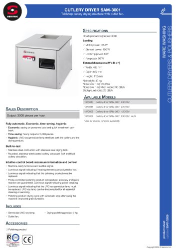 CUTLERY DRYER SAM-3001