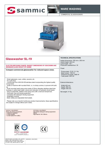 Glasswasher SL-19