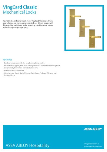 VingCard Classic Mechanical Locks