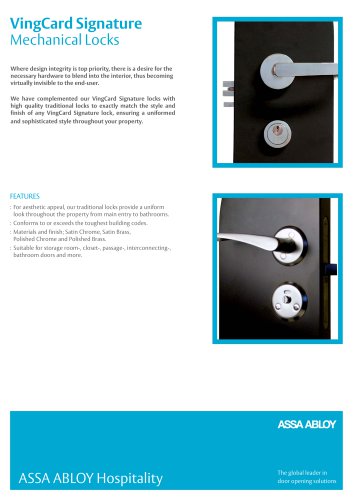 VingCard Signature Mechanical Locks