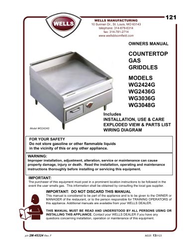 COUNTERTOP GAS GRIDDLES