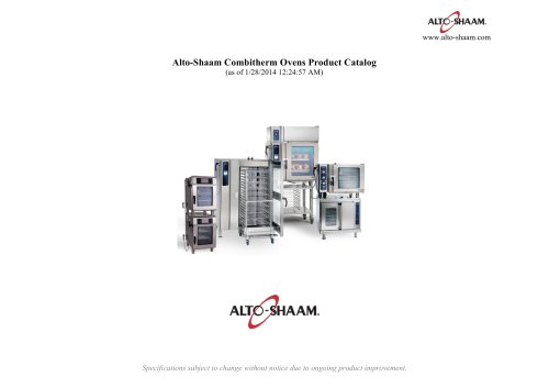 Combitherm Ovens Product Catalog