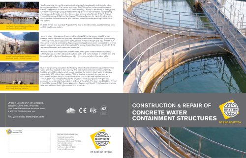 Construction & Repair of Concrete Water Containment Structure