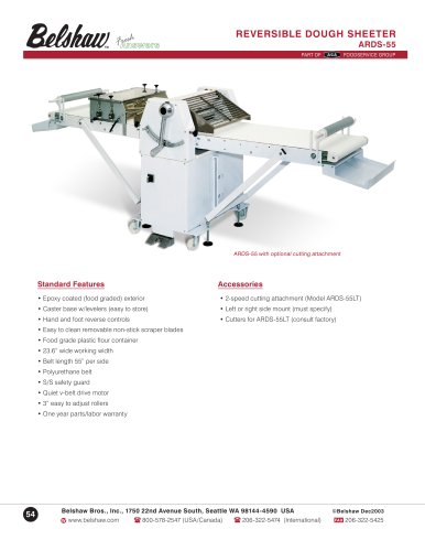 Reversible dogh sheeter