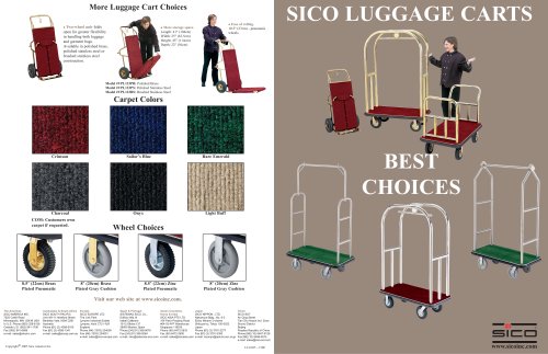 Sico Luggage Carts can Accomodate all Your Property Needs