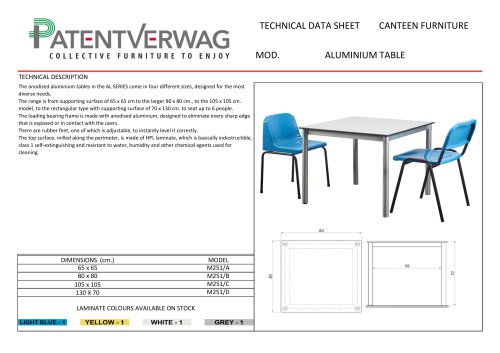 ALUMINIUM TABLE