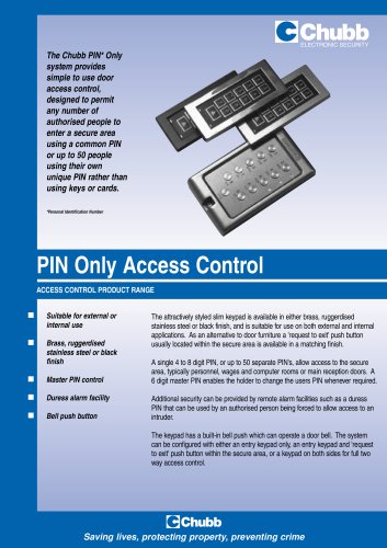 PIN Only Access Control