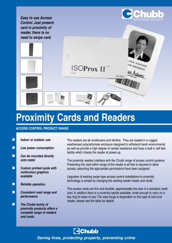 Proximity Cards and Readers