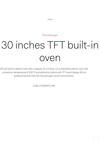 30 inches TFT built-in oven - ILVE