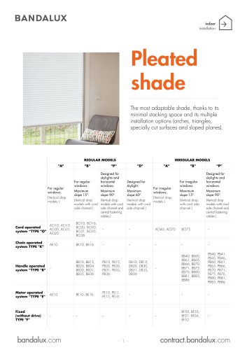 Pleated shade