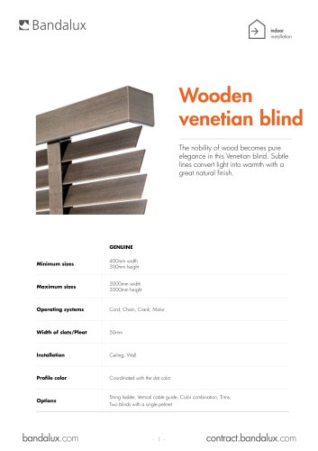 Wooden venetian blinds