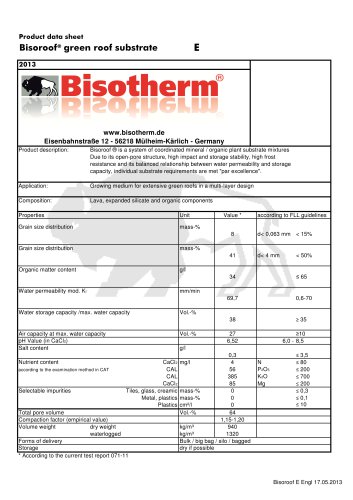 Bisoroof® green roof substrate E