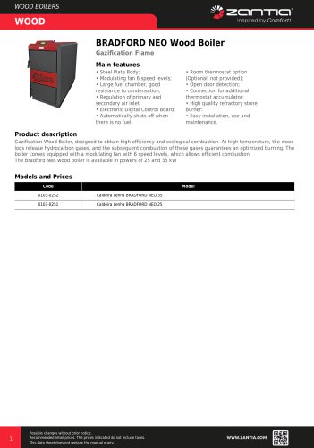 BRADFORD NEO Wood Boiler