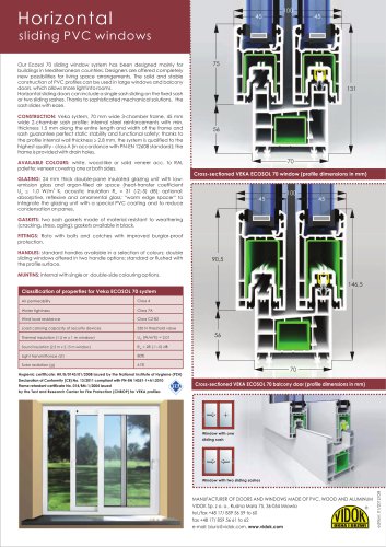 HORIZONTAL SLIDING PVC WINDOWS