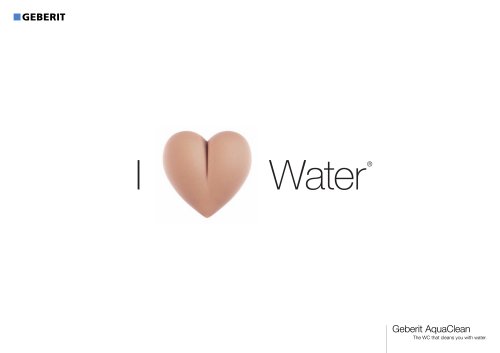 Geberit AquaClean I Love Water brochure