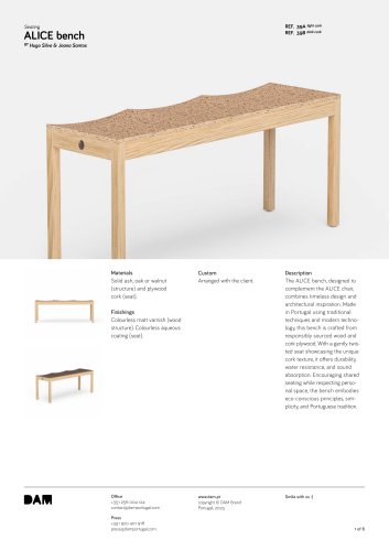 Product sheet - ALICE bench