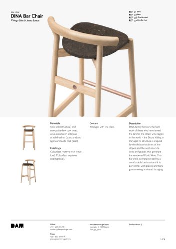 Product sheet - DINA bar chair