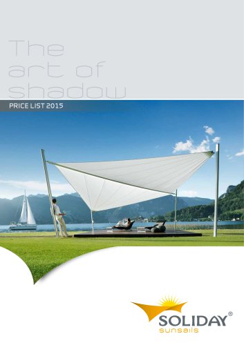 PRICE LIST SOLIDAY SUNSAILS