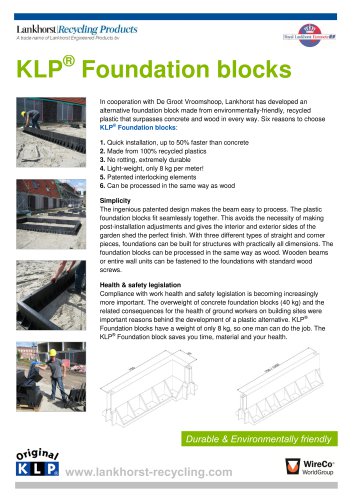 KLP® Foundation blocks