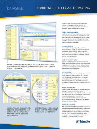 Trimble Accubid Classic Estimating