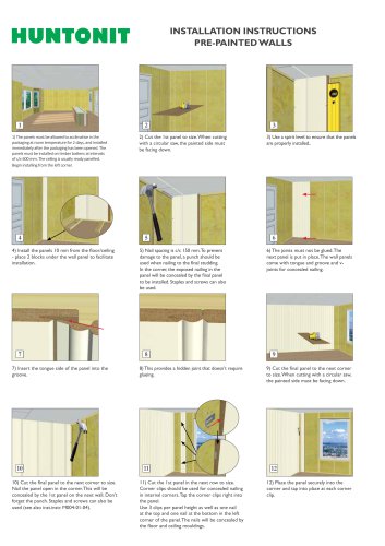 INSTALLATION INSTRUCTIONS PRE-PAINTED WALLS