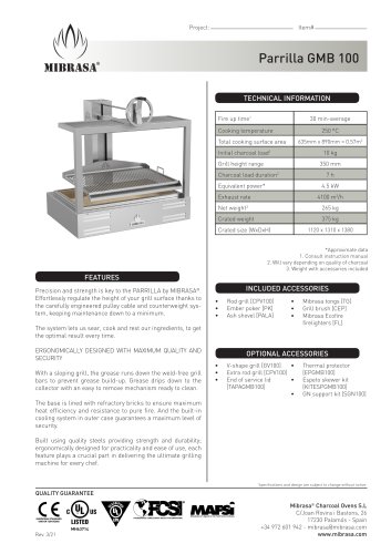 Parrilla GMB 100