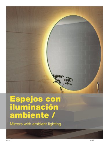 Mirrors with ambient lighting