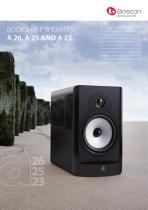 BOOKSHELF SPEAKERS. A 26, A 25 AND A 23.