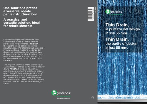 Thin Drain, the purity of design in just 55 mm.