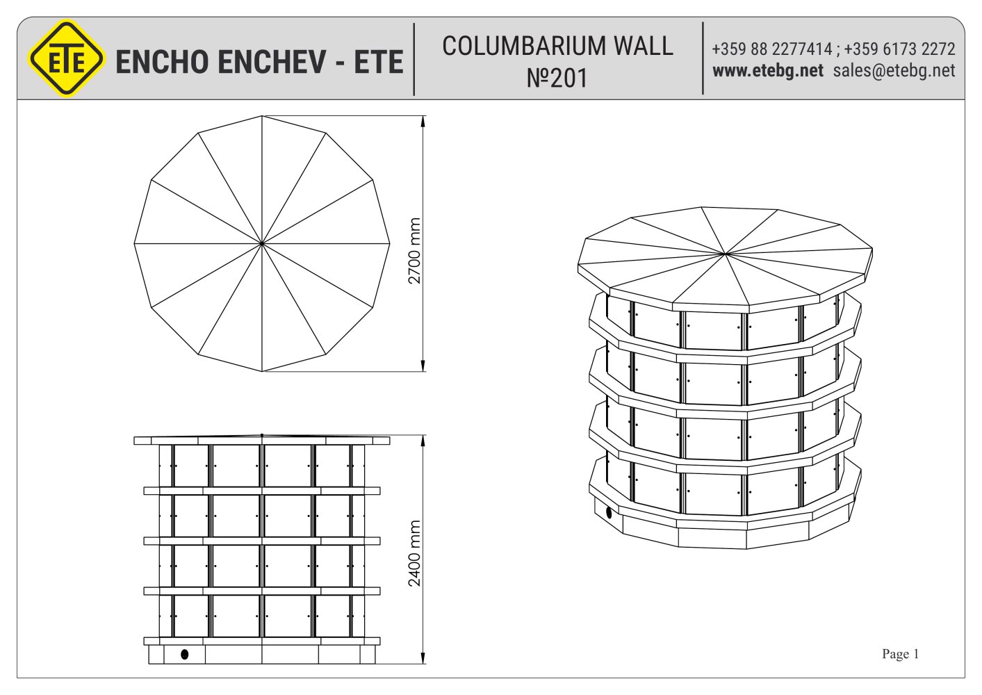 COLUMBARIUM WALL №201  - Encho Enchev - ETE