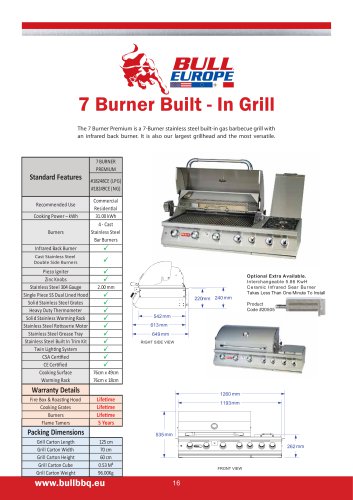 7 Burner Premium Grill LP