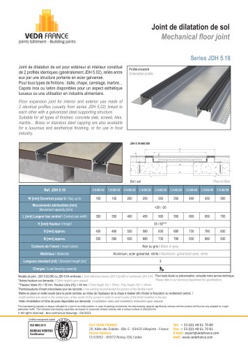 Mechanical floor joint - JDH 5.18