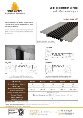 Vertical expansion joint - JDV 4.065