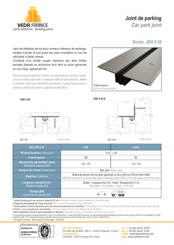 Watertight car park joint - JDH 5.30