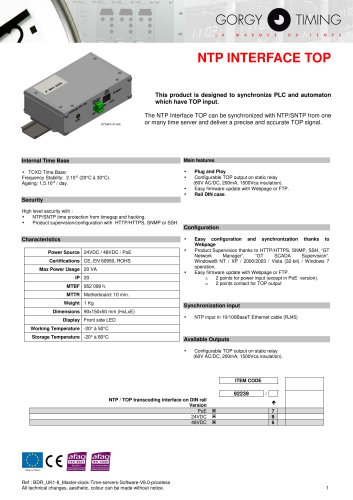 NTP INTERFACE TOP
