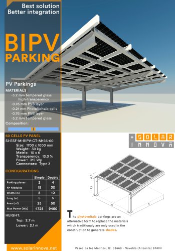 BIPV-Photovoltaic Solar Parkings