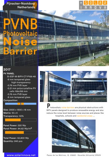 PVNB-Photovoltaic Noise Barrier-Netherlands