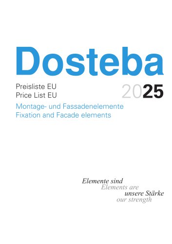 Fixation and Facade elements 2025