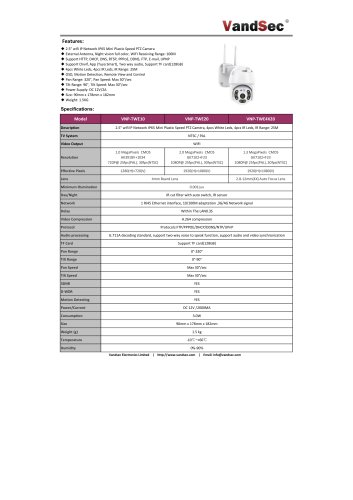 VNP-TWE product sheet