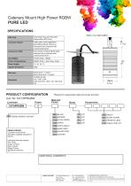 Catenary Mount High Power RGBW PureLED Specification Sheet