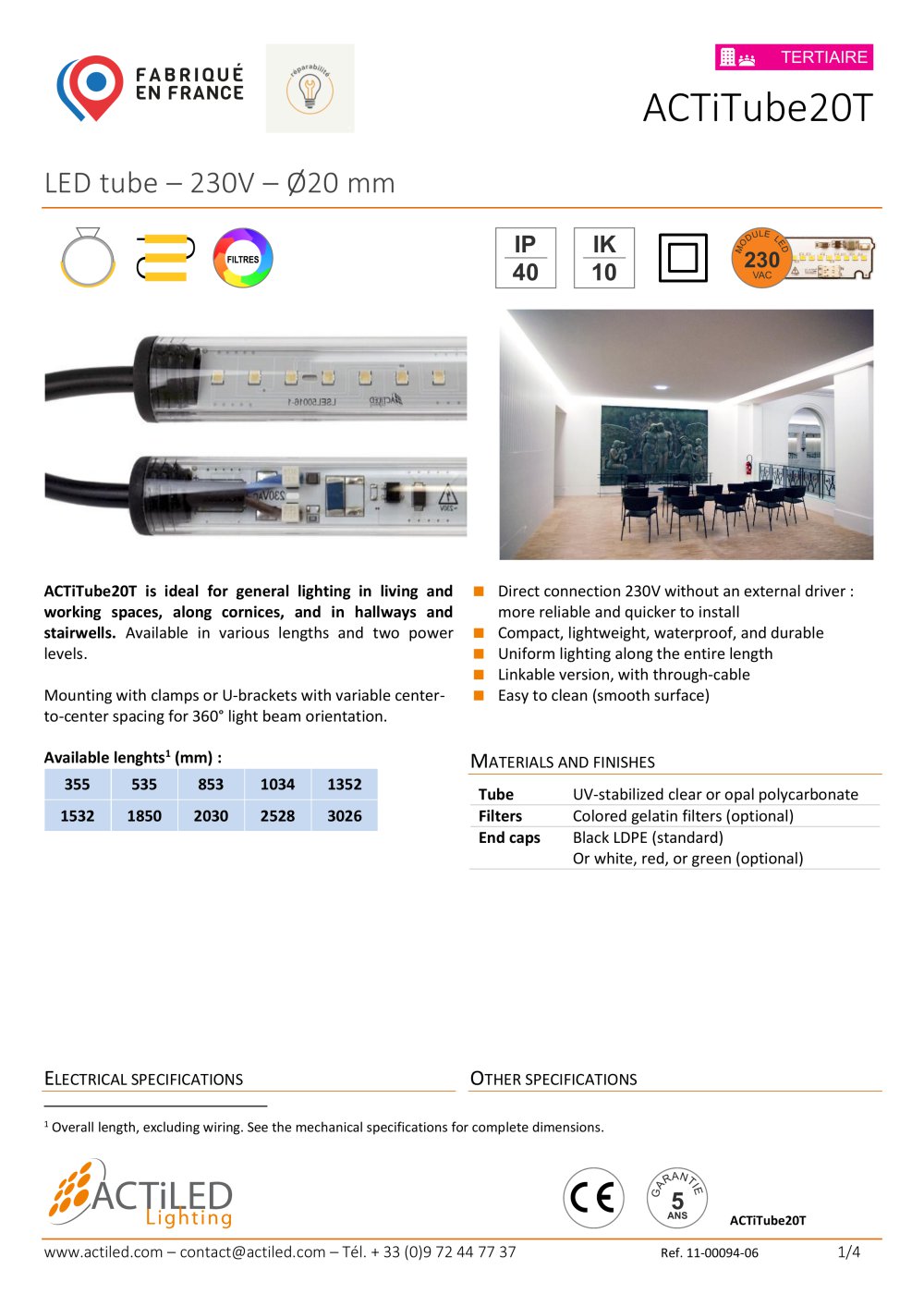 ACTiTube20T - ACTiLED Lighting