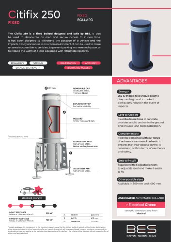 CITIFIX 250 Anti-ram fixed bollard